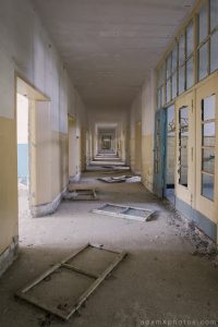 Adam X Urbex Urban Exploration Abandoned Germany Wunsdorf barracks soviet corridor doors broken decay