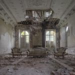 Living Room Money Shot chaise longue ornate chairs grand opulent opulence africa Adam X Urbex UE Urban Exploration Belgium Chateau Congo house maison villa townhouse abandoned derelict unused empty disused decay decayed decaying grimy grime collapsing