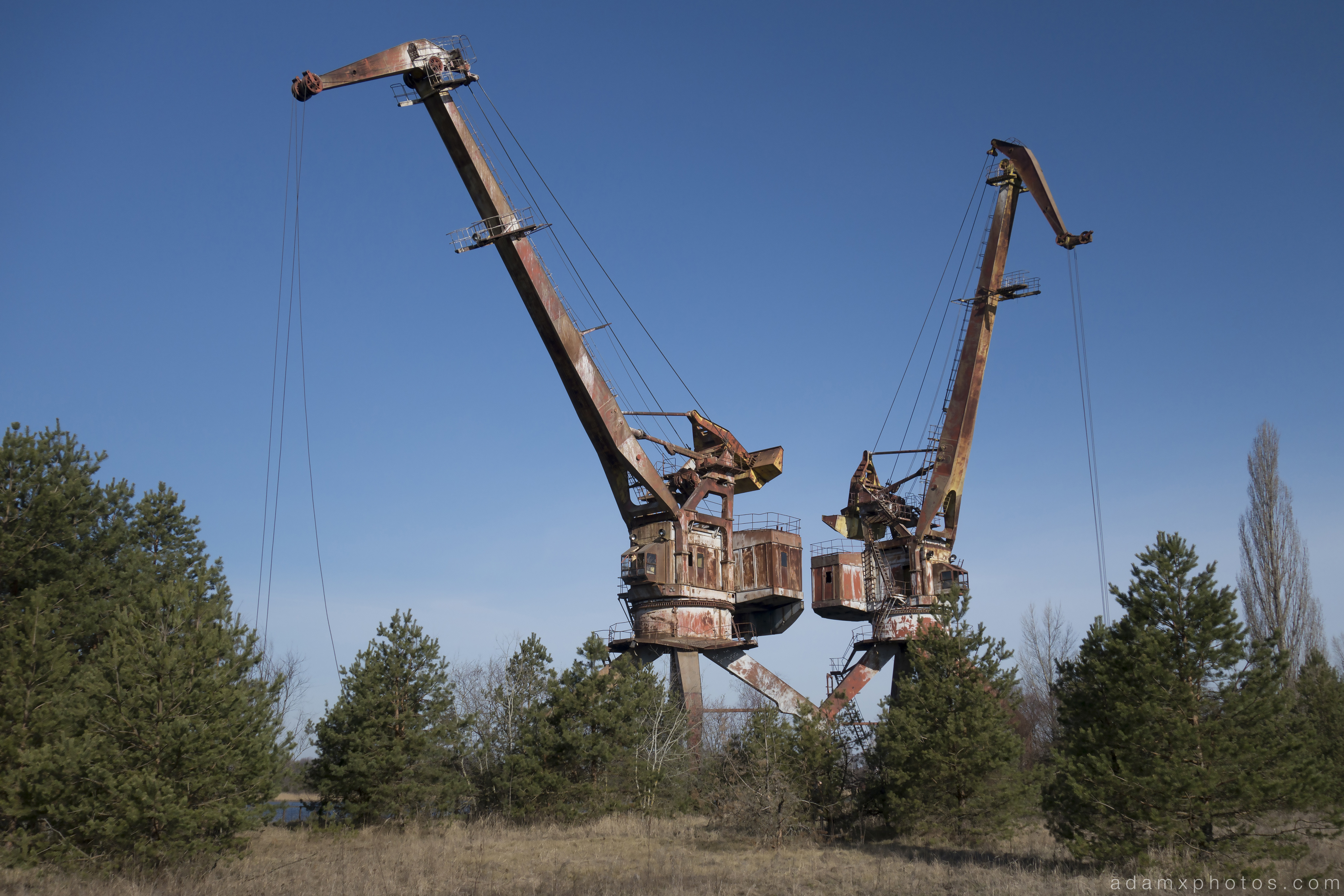 Cranes Chernobyl Pripyat Urbex Adam X Urban Exploration 2015 Abandoned decay lost forgotten derelict