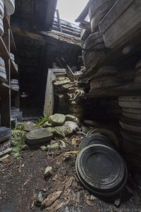 collapsing roof Faiencerie S Poterie S Poterie DGM Urbex Pottery ceramics ceramic factory France Adam X Urban Exploration Access 2016 Abandoned decay lost forgotten derelict location